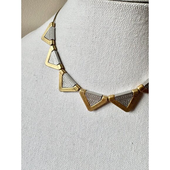 MADEWELL Brass Silver Triangle Cluster Princess Necklace - Picture 3 of 9